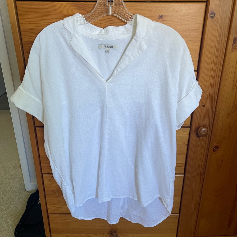 Madewell white blouse size XS